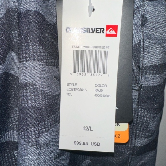 Quicksilver Boys Grey Camo Mountain Wear Winter Pants 12Y(L) NWT - Picture 7 of 9